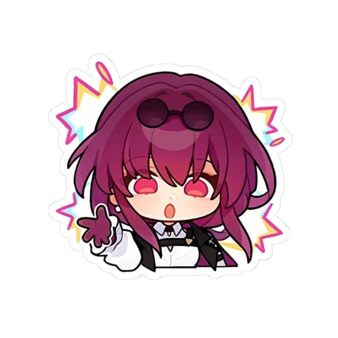 Chibi Kafka Boom — Kiss-Cut sticker