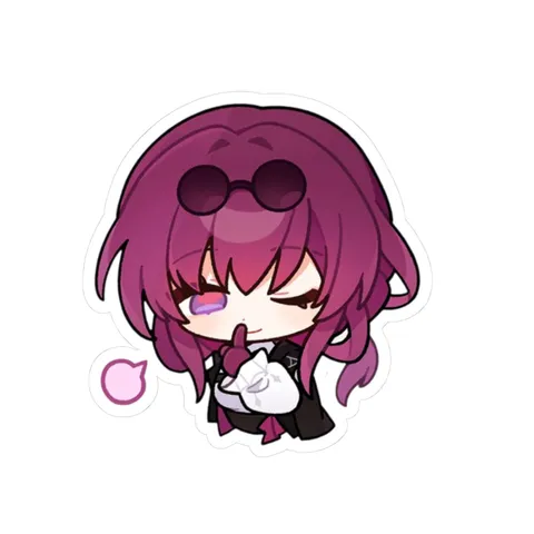 Chibi Kafka Shhh — Kiss-Cut sticker