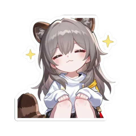Squirrel Chibi Stelle — Kiss-Cut sticker