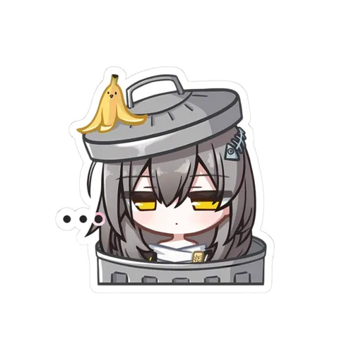 Stelle In Trash Can — Kiss-Cut sticker