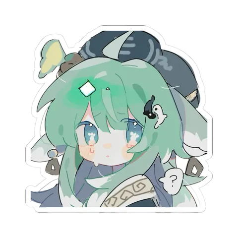 Huohuo Cute Sad — Kiss-Cut sticker