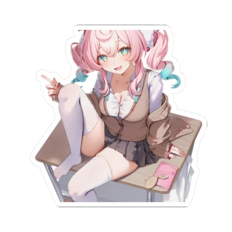Hyacine School Desk — Kiss-Cut sticker