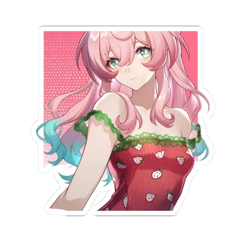 Hyacine Strawberry Outfit — Kiss-Cut sticker