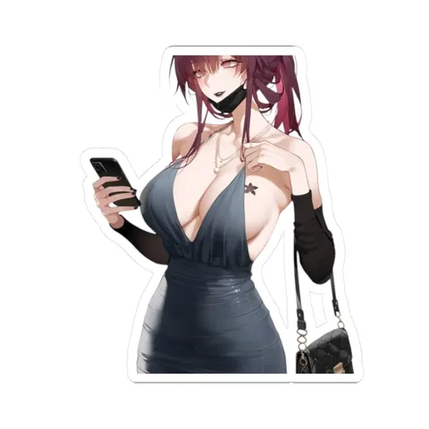 Kafka Blue Dress — Kiss-Cut sticker