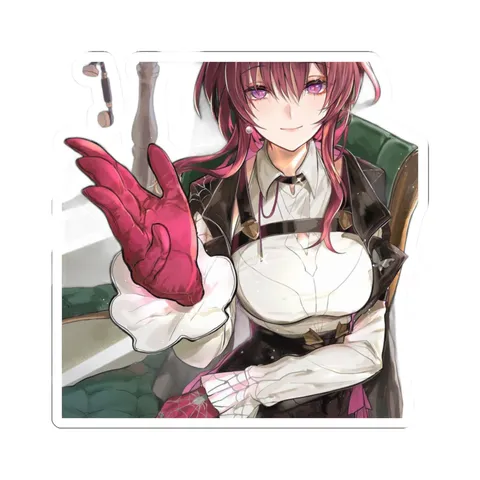 Kafka Pink Hair Sunglasses — Kiss-Cut sticker