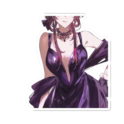 Kafka Purple Dress — Kiss-Cut sticker