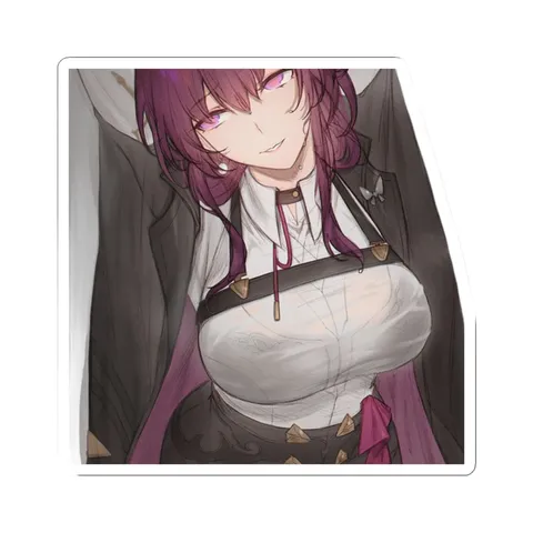 Kafka Purple Hair, Glasses — Kiss-Cut sticker