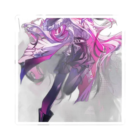 Nihilux Pink Black Palette — Kiss-Cut sticker