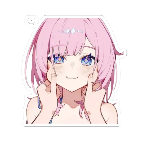 Pinching Cyrene Cheeks — Kiss-Cut sticker