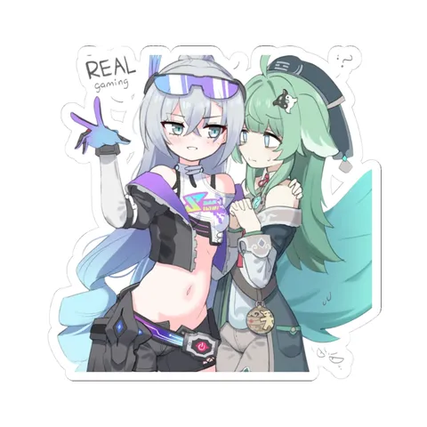 Silver Wolf and Huo Huo — Kiss-Cut sticker