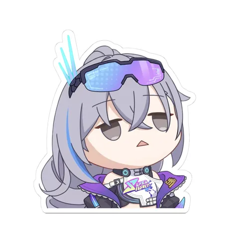 Silver Wolf Blank Stare — Sticker sticker