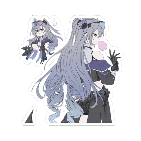 Silver Wolf Blowing Gum — Sticker sticker