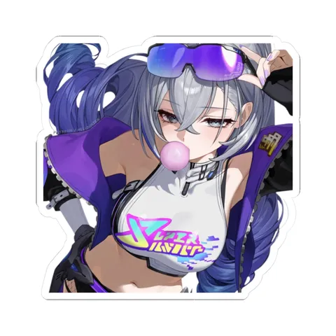 Silver Wolf Bubble Gum — Sticker sticker