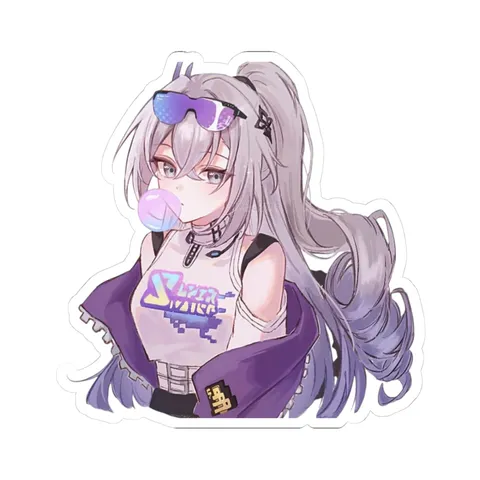 Silver Wolf Bubble Gum — Kiss-Cut sticker