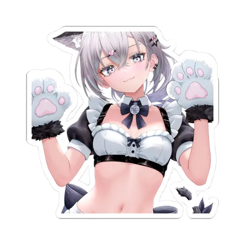 Silver Wolf Dog Paws — Kiss-Cut sticker