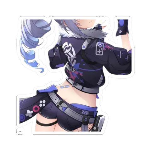 Silver Wolf From Behind — Kiss-Cut sticker