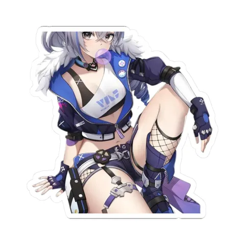 Silver Wolf Blowing Gum — Kiss-Cut sticker