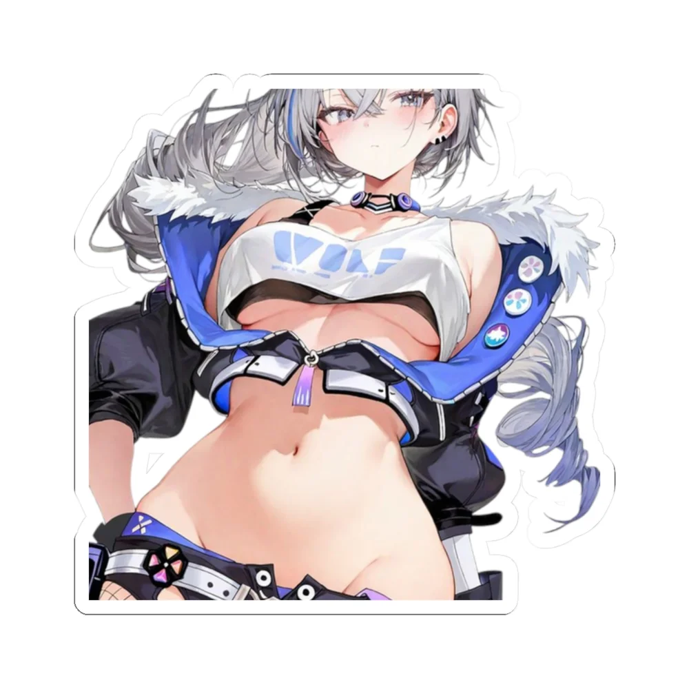 Silver Wolf Taking Off Pants