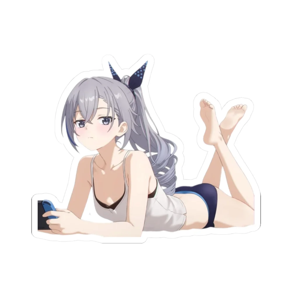 Silver Wolf Lying Playing