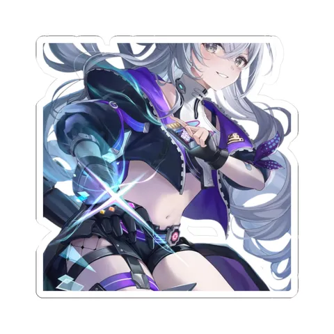 Silver Wolf Smile — Kiss-Cut sticker
