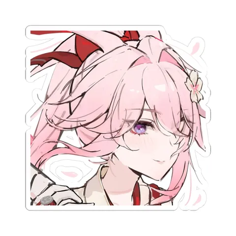 Yae Sakura Close Up — Kiss-Cut sticker