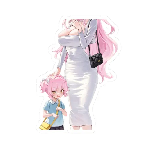 Aemeath and Daughter White Dress Halo — Kiss-Cut sticker