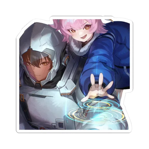 Aemeath and Rover Pragmata Cosplay — Sticker sticker
