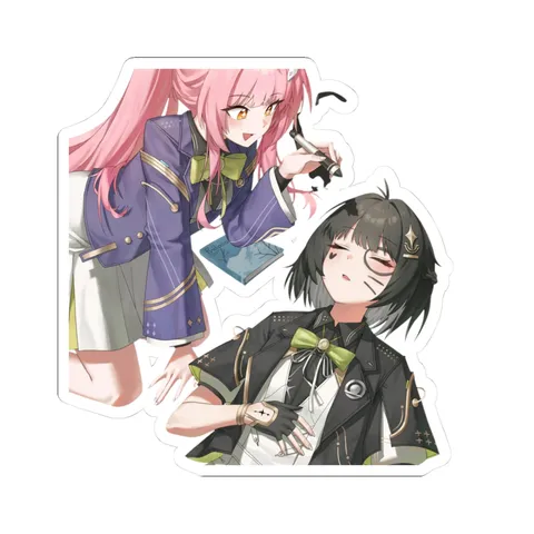 Aemeath Drawing On Rover — Sticker sticker