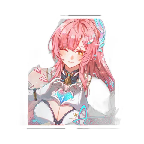 Aemeath Pink Hair Heart — Sticker sticker