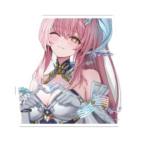 Aemeath White Blue Outfit — Kiss-Cut sticker