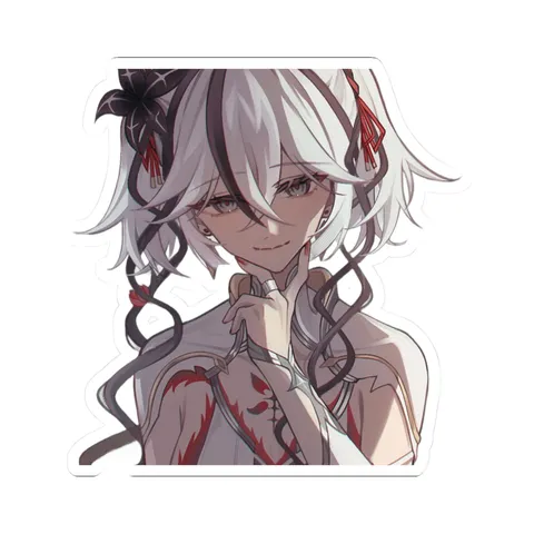 Camellya White Hair — Kiss-Cut sticker