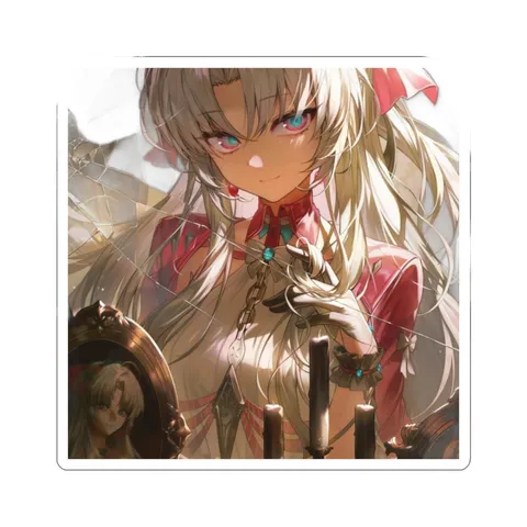 Carlotta Holding Candle — Sticker sticker