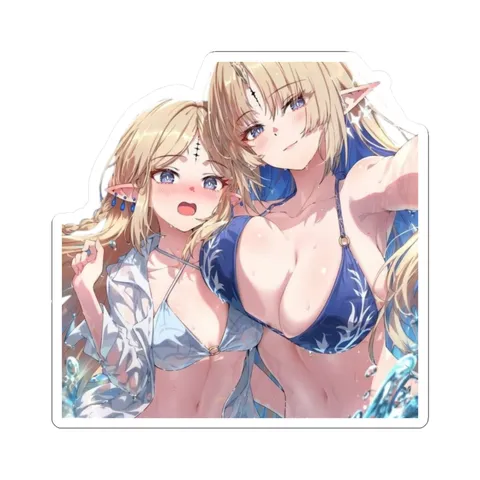 Cartethyia and Fleurdelys Swimsuits — Kiss-Cut sticker