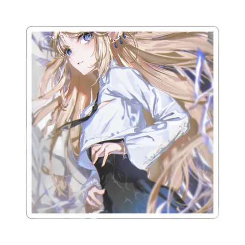 Cartethyia Blonde Elf Portrait — Kiss-Cut sticker