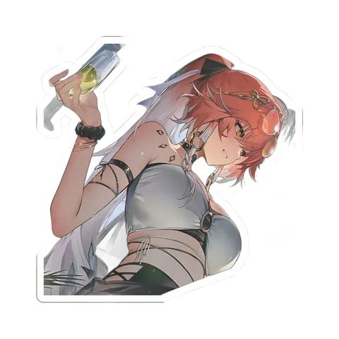 Changli Holding Wine Glass — Kiss-Cut sticker