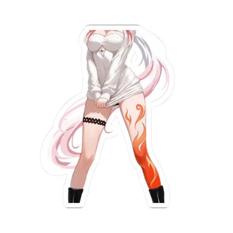 Changli White Cotton Sweater — Kiss-Cut sticker