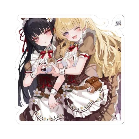 Chisa And Pheobe Maid Outfit — Sticker sticker