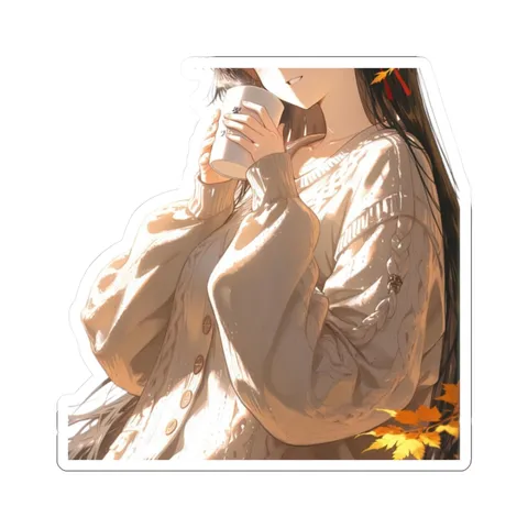 Chisa Drinking Coffee — Sticker sticker