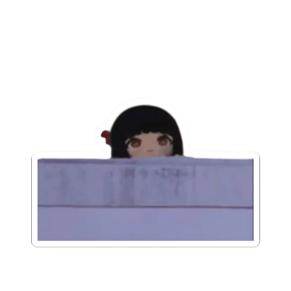 Chisa Peaking Over Wall