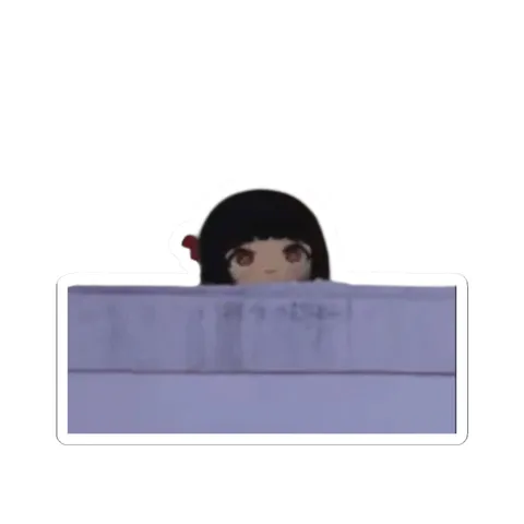 Chisa Peaking Over Wall — Sticker sticker