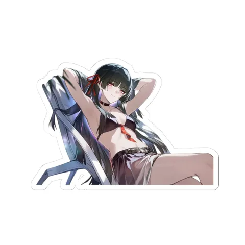 Chisa Lying Down — Kiss-Cut sticker