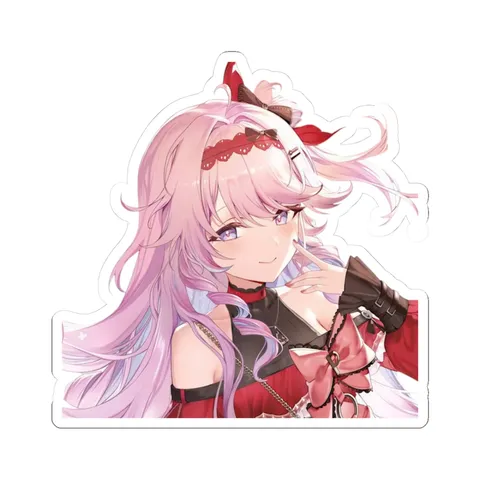 Denia Pink Hair Outfit — Sticker sticker