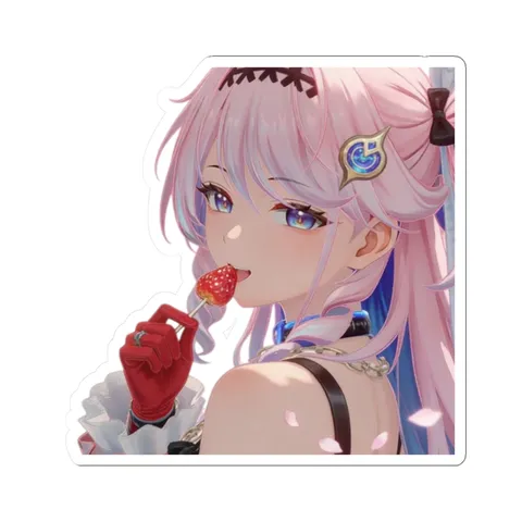 Denia Strawberry — Kiss-Cut sticker