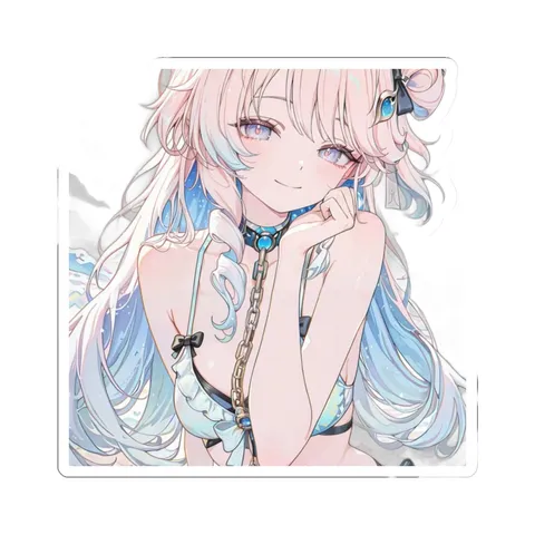Denia White Bikini — Kiss-Cut sticker