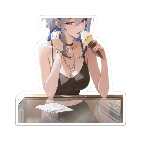 Galbrena Eating Ice Cream — Kiss-Cut sticker