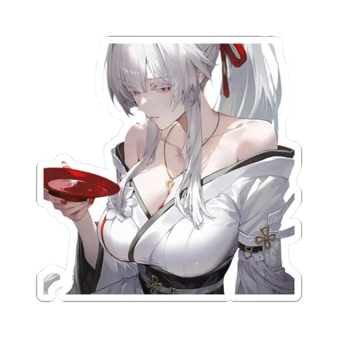 Hiyuki Holding Cup — Kiss-Cut sticker