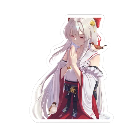 Hiyuki Praying — Kiss-Cut sticker