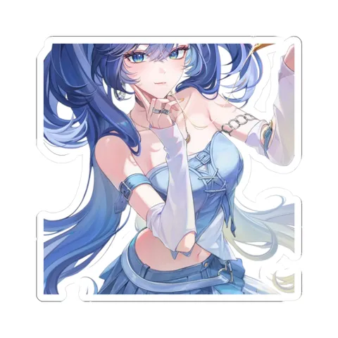 Iuno Eating Pizza — Kiss-Cut sticker
