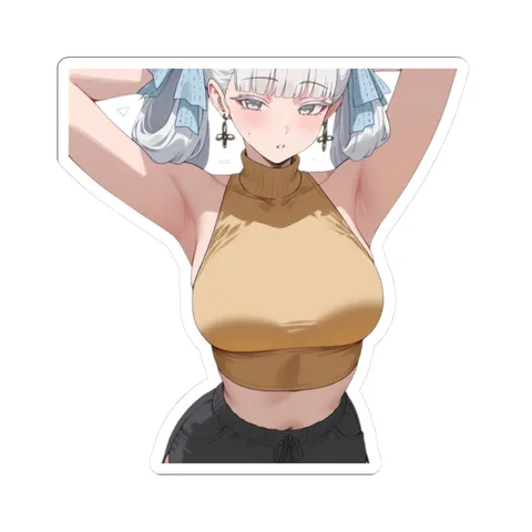 Jinhsi Blushing Crop Top — Kiss-Cut sticker