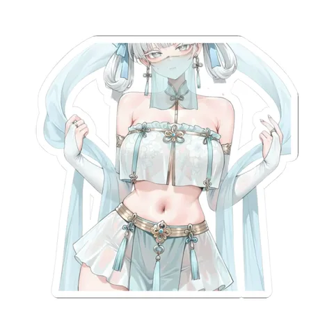 Jinhsi White Blue Outfit — Kiss-Cut sticker